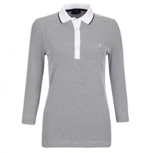 POLO BLEU MARINE THE MERCEDES 3/4 SLEEVE POLO (BUBBLE)