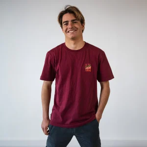 T-shirt coton bio Un Vent Feroce - Framboise