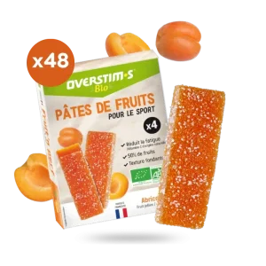 LOT DE 48 PATES DE FRUITS BIO OVERSTIMS ABRICOT