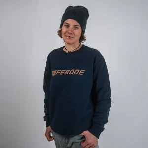 Sweat coton bio FEROCE - Bleu marine