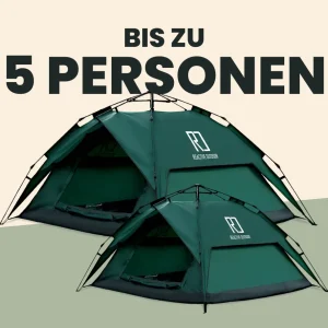 1 kleines + 1 großes 3-Sekunden-Zelt + 2 GRATIS Campingplanen (Bis zu 5 Personen, DE)