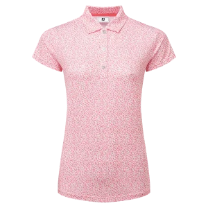 Footjoy, Dames, Polo à mancherons à imprimé animal, rose