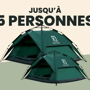 1 Tente Petite + 1 Tente 3 Secs Tent Grande + 2 Bâches de camping GRATUITES (Jusqu’à 5 personnes, FR)
