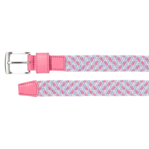 Footjoy, Femme, Ceinture Tressée, Rose / Blanc / Bleu clair