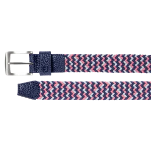 Footjoy, Homme, Ceinture Tressée, Bleu Foncé / Rose / Bleu Clair