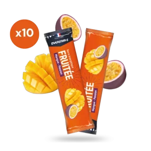 LOT DE 10 BARRES ENERGETIQUES FRUITEES OVERSTIMS MANGUE PASSION