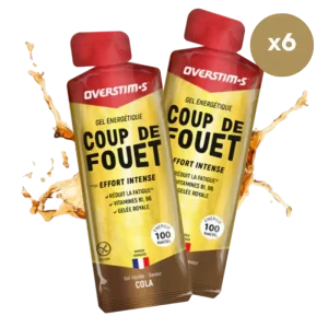 LOT DE 6 GELS ENERGETIQUES OVERSTIMS COUP DE FOUET COLA