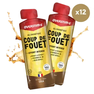 LOT DE 12 GELS ENERGETIQUES OVERSTIMS COUP DE FOUET COLA