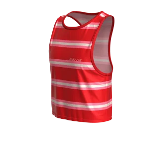 MAVRIK CROP TOP RED CREAM STRIPE