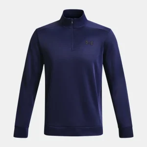 Under Armour, Pull 1/4 Zip Homme, Bleu Foncé