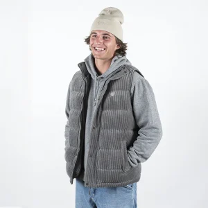 Doudoune sans manche Mira velours - Grise