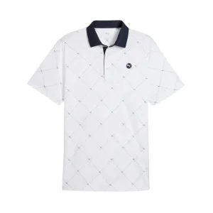 Puma, Polo Pure 2.0 Argyle Homme, Blanc/Marine