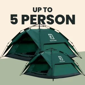 1 Small-Sized + 1 Large-Sized 3 Secs Tent + 2 FREE Camping Tarps (Up to 5 Person, AU)