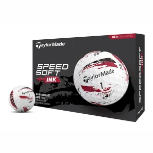 12 Balles Taylor Made SpeedSoft Ink Rouge