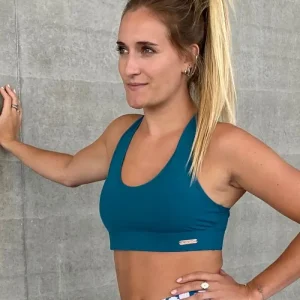 Brassière de sport Made in France Vert Canard – Les Poulettes Fitness