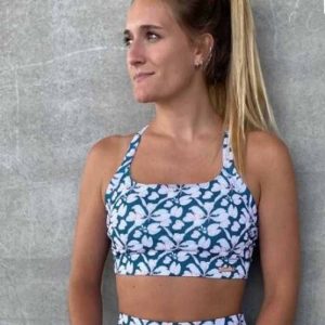 Brassière de sport Made in France Fleurs – Les Poulettes Fitness