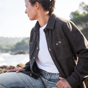 Chemise MEZENC en laine - marron