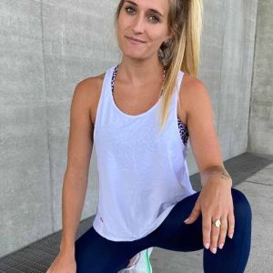 Débardeur de sport Made in France blanc – Les Poulettes Fitness