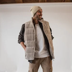 Doudoune sans manche Mira velours - Beige