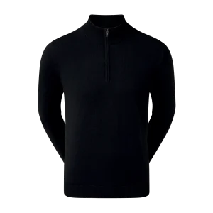Footjoy, Homme, Pullover en laine 1/2 Zip, Black