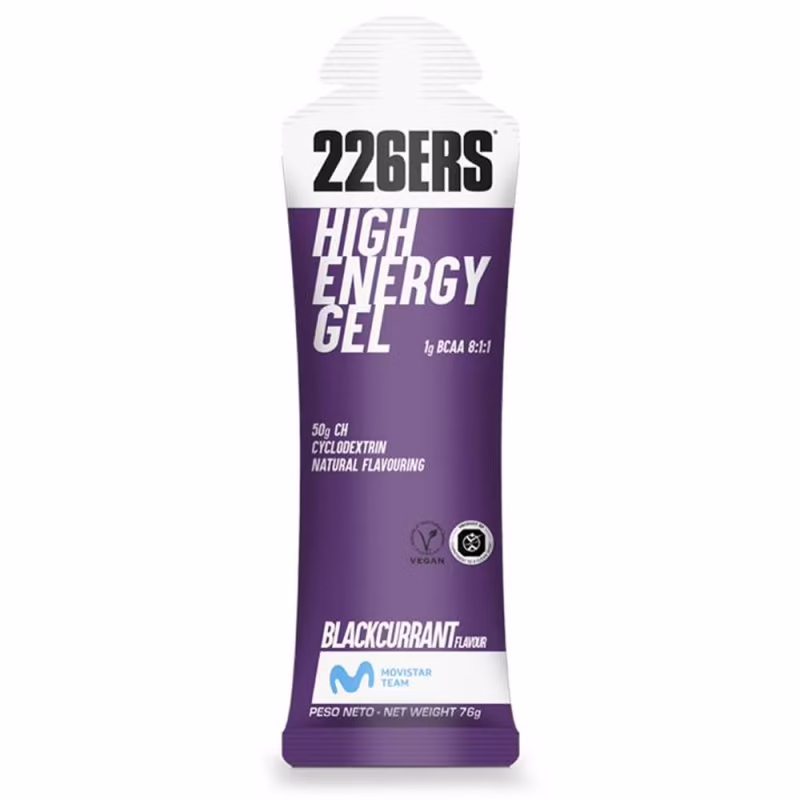 226ERS Gel Énergétiques – GEL HIGH ENERGY 76G – BCAA’S Cassis