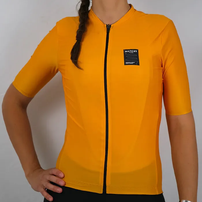 Maillot de cyclisme Made in France Jaune Maxine
