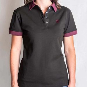 Polo Noir Made in France Femme