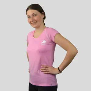 T-shirt de sport rose Made in France Ecrin F – Natural Peak