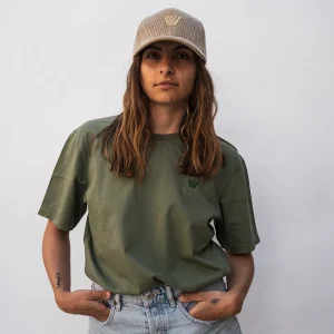 T-shirt coton bio Pounda Feroce - Kaki