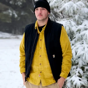 Veste sans manche doublure matelassée - Noire